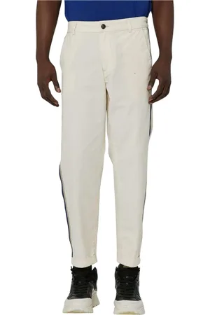 John Richmond Bukser, Herre, Hvid, S, Bomuld, Slim fit bukser med sidelister