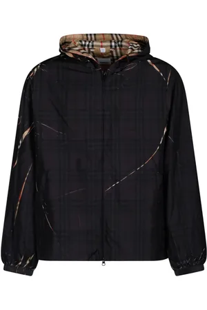 Burberry Jakke, Herre, Sort, M, Uld, Sort og beige ternet jakke