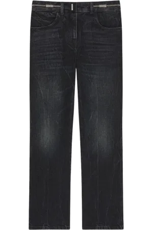 Givenchy Jeans, Dame, Sort, W25, Bomuld, Kædedetaljerede Jeans