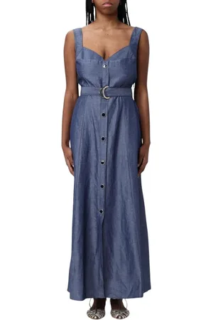 Liu Jo Kjole, Dame, Blå, XS, Denim, Elegant Denim Kjole med Chic Detaljer