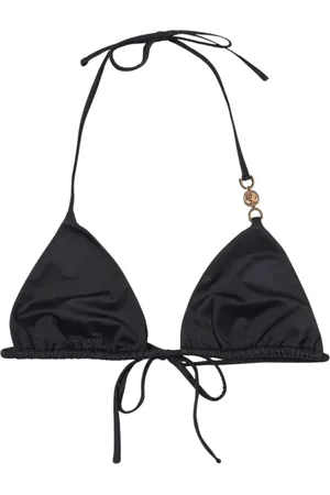 VERSACE Badetøj, Dame, Sort, L, Uld, Sort Trekantet Bikini Badedragt