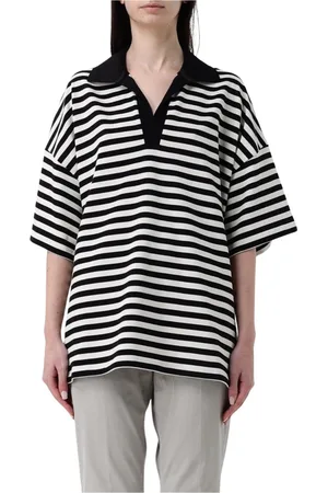 Dondup Top, Dame, Flerfarvet, M, Bomuld, Stribet Polo Shirt, Klassisk og alsidig