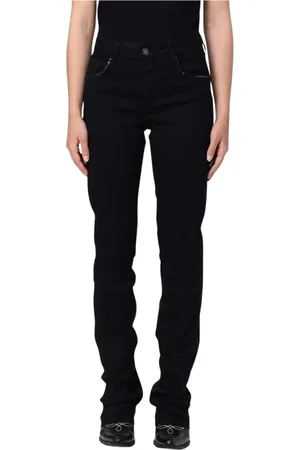 Liu Jo Jeans, Dame, Sort, W26, Bomuld, Rhinestone Straight Leg Jeans
