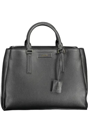 Calvin Klein Taske, Dame, Sort, ONE SIZE, Uld, Sort damehåndtaske med aftagelig rem