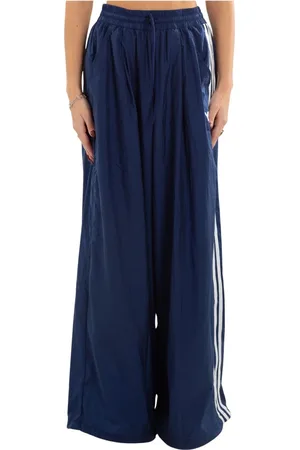 Y-3 Bukser, Dame, Blå, M, Nylon, Nylon Loose 3-Stripes Bukser