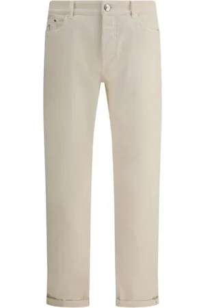 Brunello Cucinelli Jeans, Herre, , XL, Bomuld, Klassiske Jeans med Ombukket Kantsøm