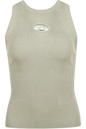 Diesel Strik, Dame, Grå, S, Ribstrikket Tank Top