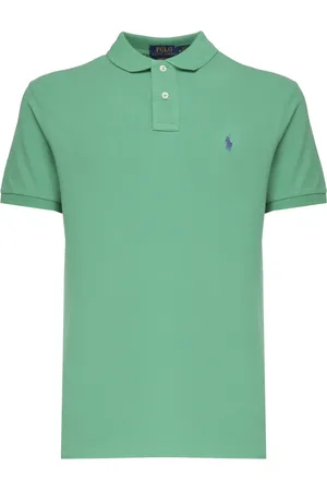 Ralph Lauren Top, Herre, Grøn, L, Grønne Polo T-shirts med Broderet Logo