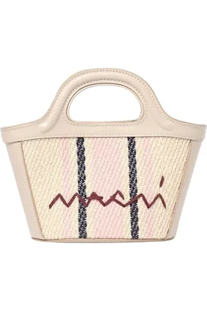 Marni Taske, Dame, Hvid, ONE SIZE, Uld, Hvid Mini Tote Taske