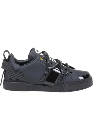 Dolce & Gabbana Sko, Herre, Sort, 41 EU, Læder, Portofino Sneakers