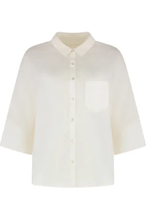 120% Lino Bluser & Skjorter, Dame, , S, Linned, Linnedskjorte med sideslidser