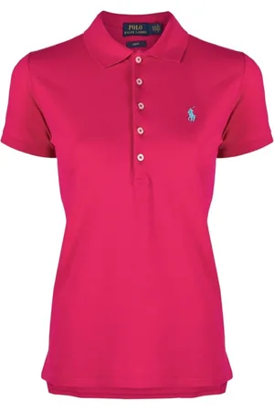 Ralph Lauren Top, Dame, Rød, L, Bomuld, Fuchsia T-shirt Dametøj