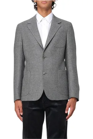 Emporio Armani Jakke, Herre, Grå, L, Uld, Klassisk Uldblazer til Mænd