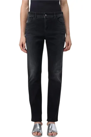 Emporio Armani Jeans, Dame, Sort, W31, Denim, Sort Denim Straight Leg Jeans