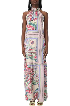 Liu Jo Kjole, Dame, Flerfarvet, M, Paisley Halter Maxi Kjole