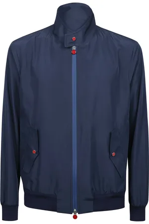 Kiton Jakke, Herre, Blå, 2XL, Nylon, Nylonjakke med sidelommer