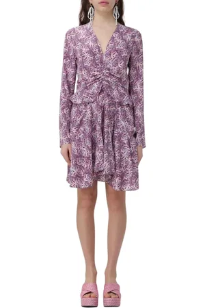 Isabel Marant Kjole, Dame, Lilla, S, Plum Tiered Skirt Mini Kjole