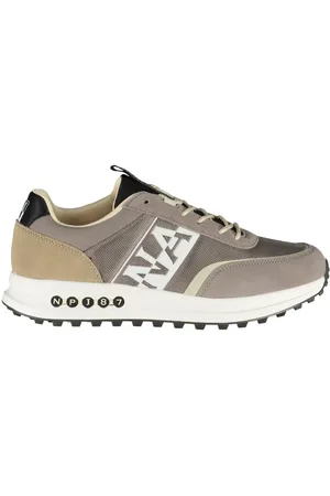 Napapijri Sko, Herre, Grå, 44 EU, Læder, Kontrast Accent Sneakers til Moderne Mænd
