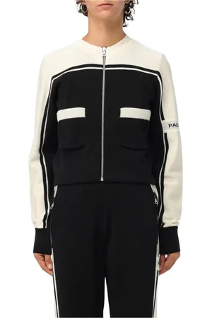 Palm Angels Strik, Dame, Sort, M, Uld, Sort ZipUp Strik Cardigan