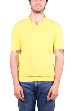Roberto Collina Top, Herre, Gul, M, Bomuld, Gul Polo Skjorte Casual-Chic Stil