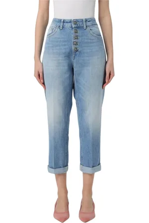 Dondup Jeans, Dame, Blå, W26, Denim, Afslappet pasform, Korte Jeans