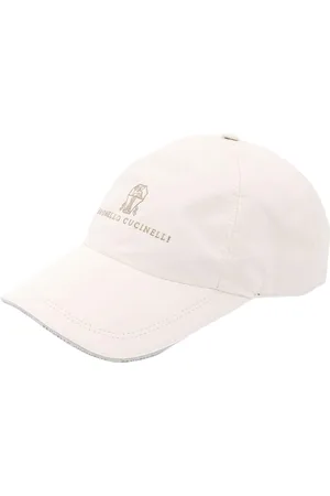 Brunello Cucinelli Tilbehør, Herre, Hvid, M, Hvid Logo Baseball Cap