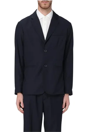 Armani Exchange Jakkesæt, Herre, Blå, XL, Marineblå Zip-Up Jakke til Mænd