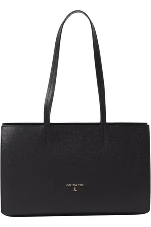Patrizia Pepe Taske, Dame, Sort, ONE SIZE, Læder, Beige Læder Tote Taske