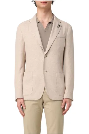 LARDINI Jakke, Herre, , M, Blå Strikket Blazer Jakke