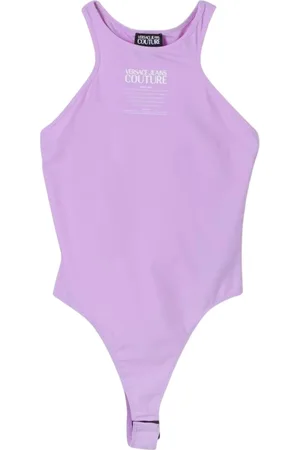 VERSACE Top, Dame, Lilla, 2XS, Lilla Ærmeløs Bodysuit