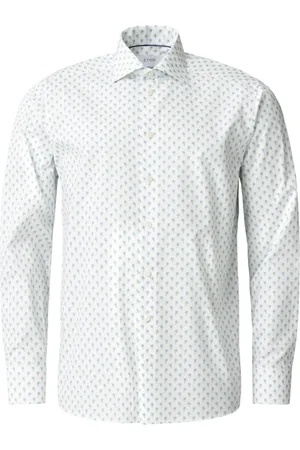 Eton Skjorte, Herre, , 2XL, Bomuld, Palm Tree Slim Fit Skjorte