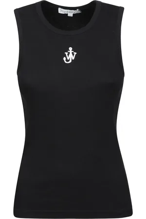 J.W.Anderson Strik, Dame, Sort, L, Broderet Tank Top