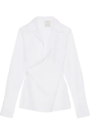 Givenchy Bluser & Skjorter, Dame, Hvid, XS, Bomuld, Hvid Poplin Bluse Langærmet