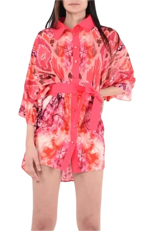 F**K Kjole, Dame, Flerfarvet, S, Uld, Stilfuld Kaftan Kjole