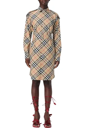 Burberry Kjole, Dame, , XS, Bomuld, Elegant Cotton Poplin Kjole