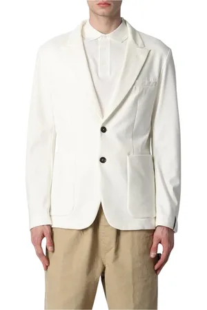 Paolo Pecora Jakke, Herre, , L, Uld, Gul Creme Blazer Jakke
