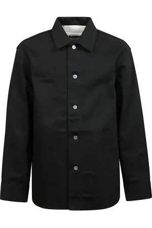 Jil Sander Jakke, Herre, Sort, L, Denim, Denim klassisk skjorte med knaplukning