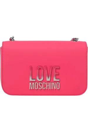 Moschino Taske, Dame, Rød, ONE SIZE, Uld, Hvid Crossbody Taske med Justerbar Strop