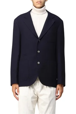 Brunello Cucinelli Jakke, Herre, Blå, XL, Uld, Luksuriøs Uld Blazer