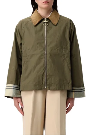Barbour Jakke, Dame, Grøn, M, Uld, Regnfrakke til Catlin-stil
