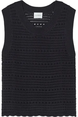 Closed Strik, Dame, Sort, S, Bomuld, Hæklet Tank Top i Sort