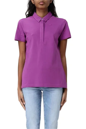 K-Way Top, Dame, Lilla, XS, Bomuld, Elegant Violet Polo Shirt