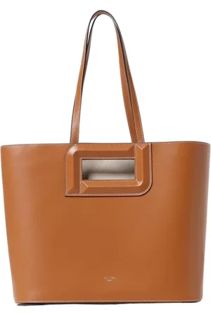 LANCEL Taske, Dame, Brun, ONE SIZE, Uld, Sort Læder Skuldertaske