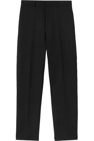 Jil Sander Bukser, Herre, Sort, M, Uld, Sorte Cropped Uldbukser