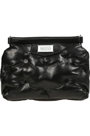 Maison Margiela Taske, Herre, Sort, ONE SIZE, Uld, Quiltet skuldertaske med logo