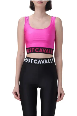 Roberto Cavalli Top, Dame, Lyserød, 2XS, Uld, Sort Stilfuld Tank Top