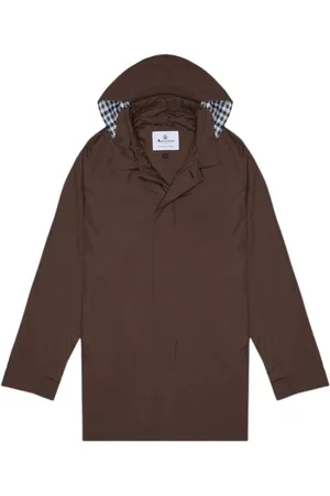 Aquascutum Frakke, Herre, Brun, 2XL, Uld, Let hættet trenchcoat