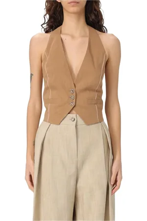 Pinko Jakke, Dame, Brun, M, Elegant Brun Vest