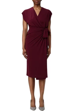 HANITA Kjole, Dame, Rød, S, Blå Midi Jersey Kjole Elegant Stil
