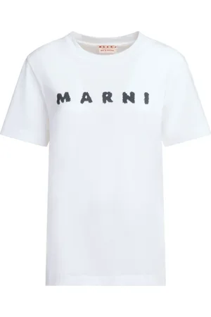 Marni Top, Dame, Hvid, M, Bomuld, Hvid T-shirt og Polo